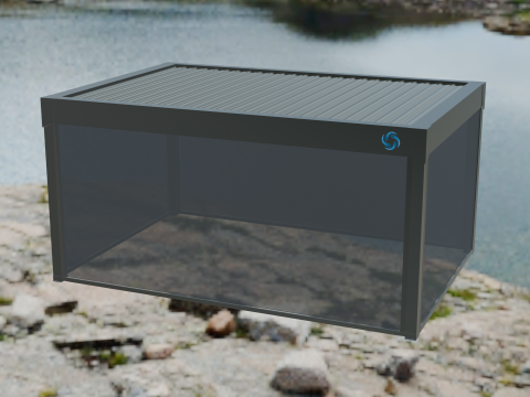 Bioklimatikli Zip Perde 3D Model