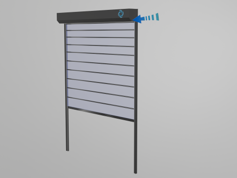 Solidroll Keskin Panelli Pergola 3D 模型