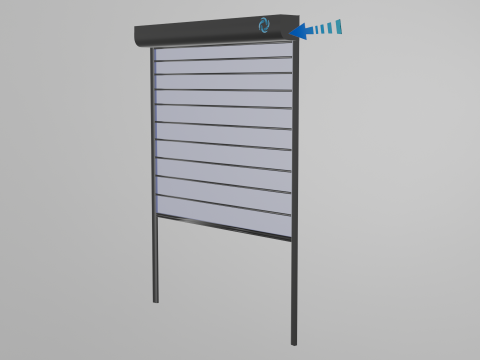 Solidroll Oval Panelli Pergola 3D Model