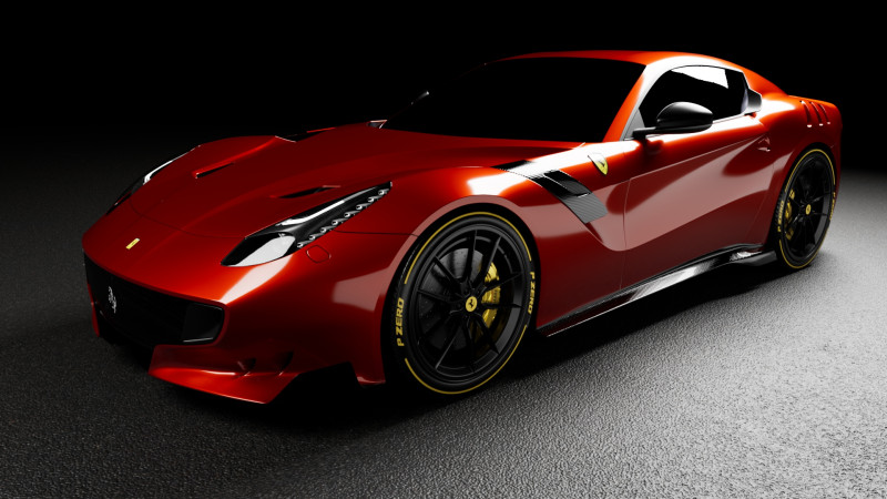 Ferrari F12 TDF 3D Model .c4d .max .obj .3ds .fbx .stl .blend 