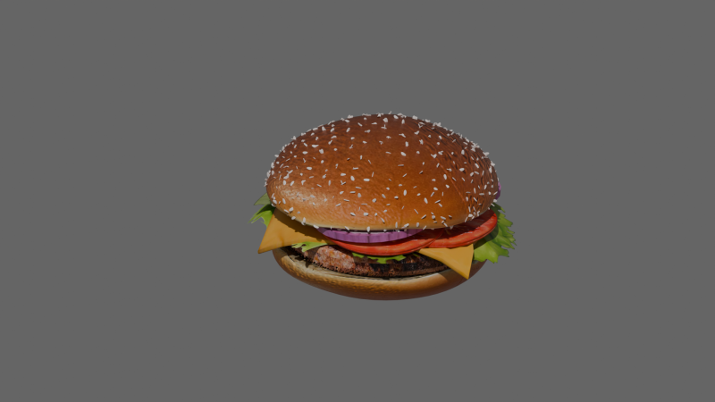 Burger 3D Model .c4d .max .obj .3ds .fbx .stl .blend