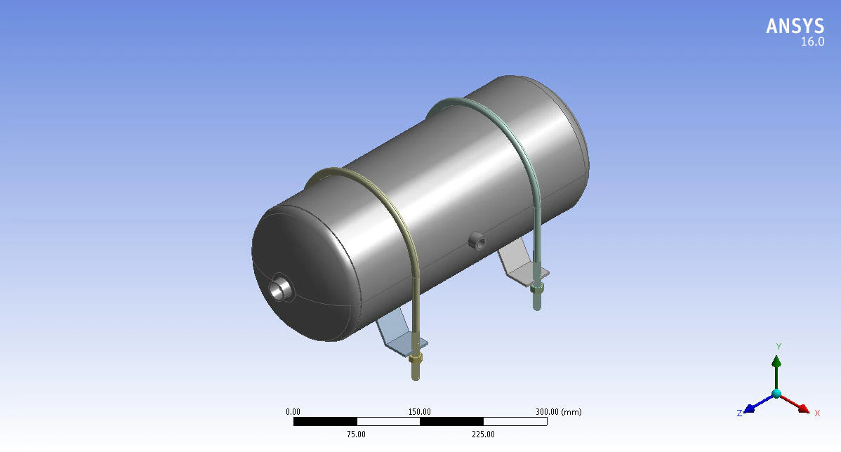 Air brake tank 3D Model .c4d .max .obj .3ds .fbx .stl .blend 