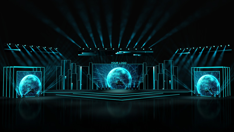 Event Stage 01 Design 3D Model .c4d .max .obj .3ds .fbx .stl .blend 