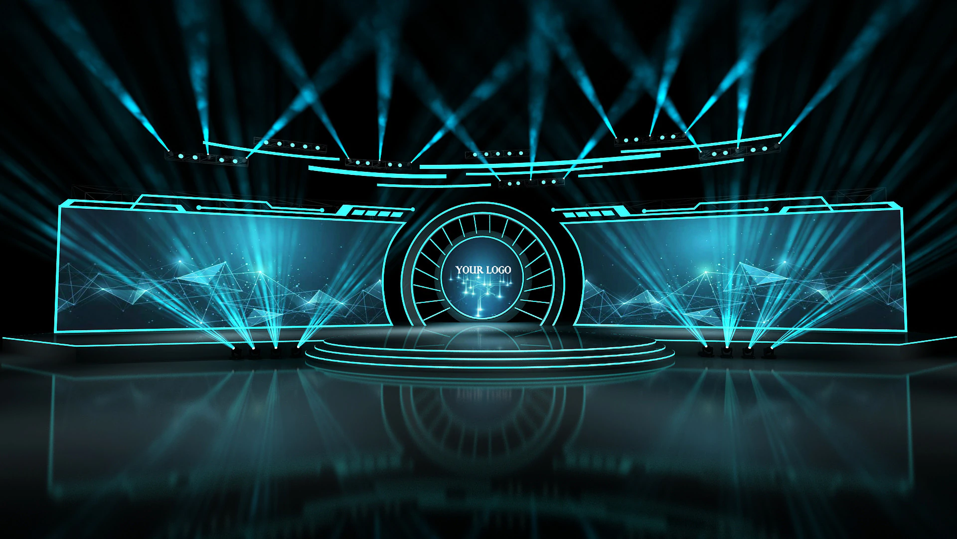 Event Stage 02 Design 3D Model .c4d .max .obj .3ds .fbx .stl .blend 