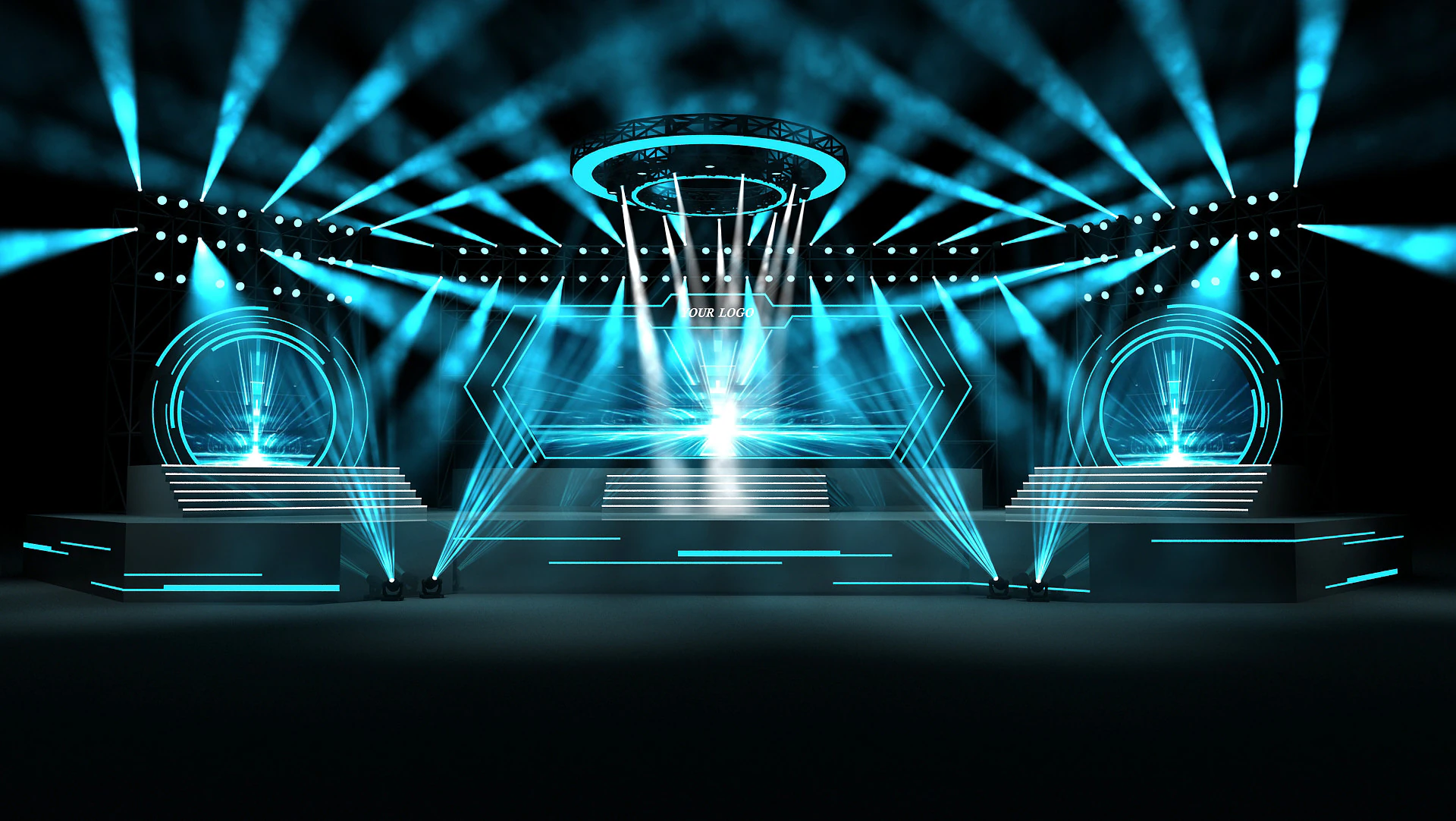 Event Stage 04 Design 3D Model .c4d .max .obj .3ds .fbx .stl .blend