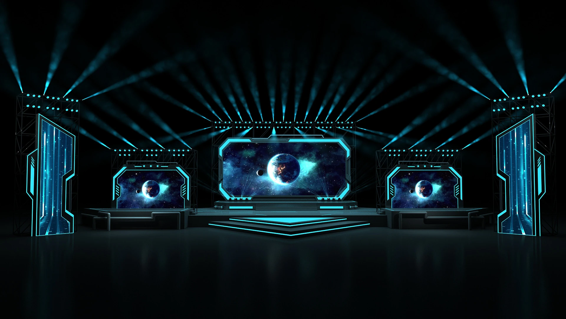 Event Stage 06 Design 3D Model .c4d .max .obj .3ds .fbx .stl .blend 