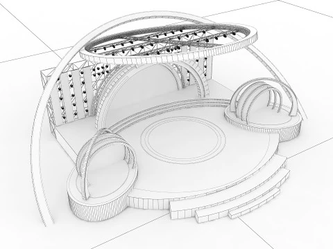 Concert Stage 02 Design 3D Model