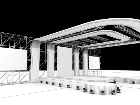 Concert Stage 04 Design 3D Model