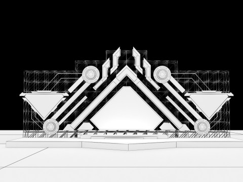 Music Festival Stage 01 Design 3D 模型