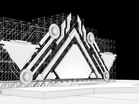 Music Festival Stage 01 Design 3D 模型