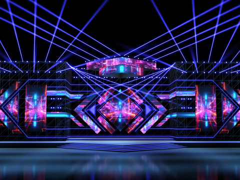 Music Festival Stage 02 Design 3D 모델