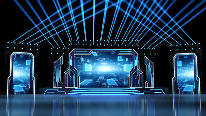 Event Stage 12 design 3D Модель .c4d .max .obj .3ds .fbx .stl .blend 
