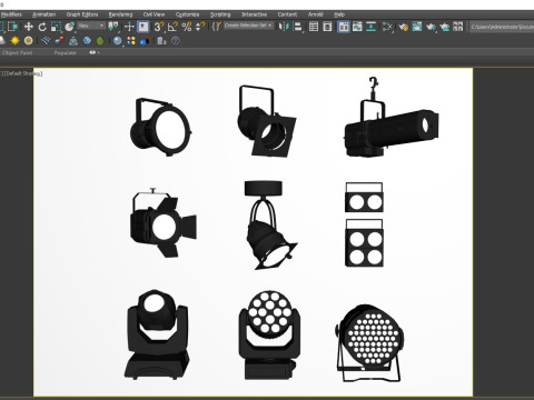 Stage Lighting Collection Model 3D