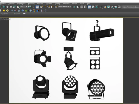 Stage Lighting Collection 3D Model