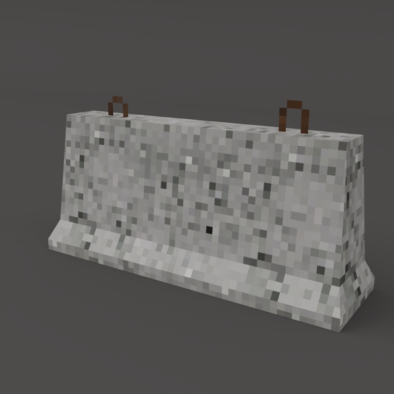 Barricade - PBR Pixel Art 3D Модель .c4d .max .obj .3ds .fbx .stl .blend