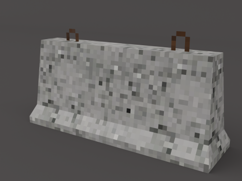 Barricade - PBR Pixel Art Modèle 3D