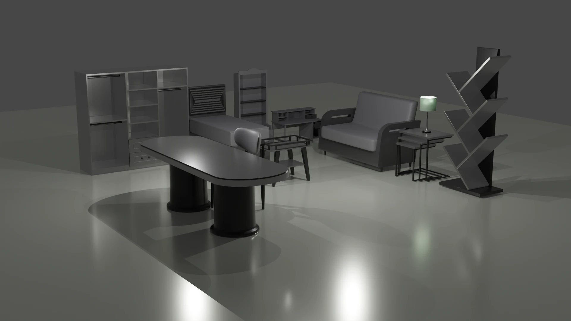 Furniture 3D Model .c4d .max .obj .3ds .fbx .stl .blend 