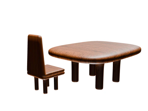 Chair and Table 3D Model