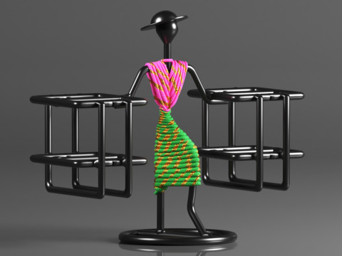 DV ENGINEERING - Creative in innovation Metal Stylish Tabletop Remote Holder Modèles 3D en vedette