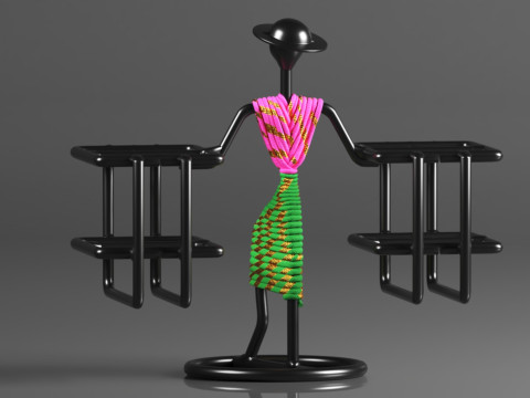 DV ENGINEERING - Creative in innovation Metal Stylish Tabletop Remote Holder Modèles 3D en vedette