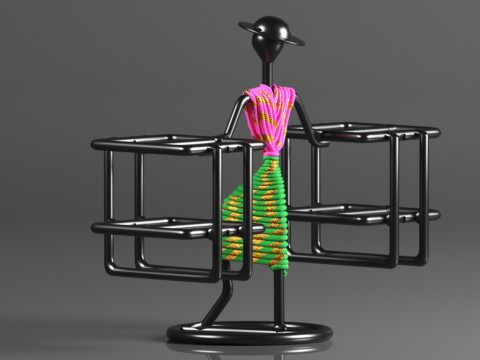 DV ENGINEERING - Creative in innovation Metal Stylish Tabletop Remote Holder Modèles 3D en vedette