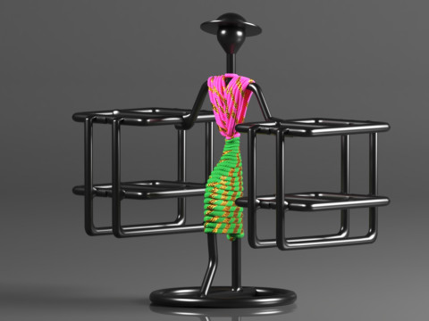 DV ENGINEERING - Creative in innovation Metal Stylish Tabletop Remote Holder Modèles 3D en vedette