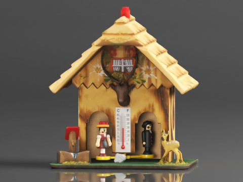 German Black Forest weather house TU 3D Baskı Modeli