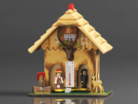 German Black Forest weather house TU 3D Print Model