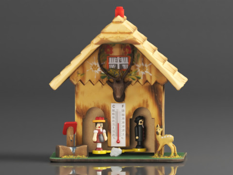 German Black Forest weather house TU 3D-printmodel