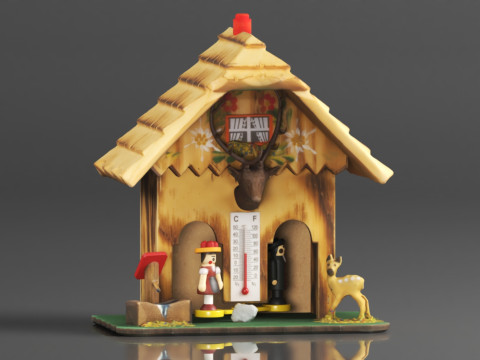 German Black Forest weather house TU 3D-printmodel
