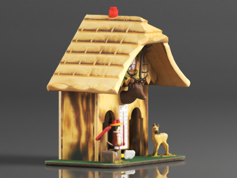 German Black Forest weather house TU 3D-printmodel