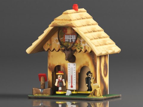German Black Forest weather house TU 3D-printmodel