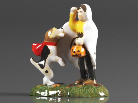 Department 56 Snow Village Halloween Accessories Peanuts Snoopys Treat No Tricks Figurine 3D Print Model