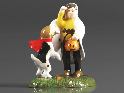 Department 56 Snow Village Halloween Accessories Peanuts Snoopys Treat No Tricks Figurine 3D Print Model