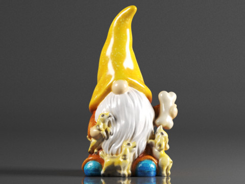 FLJZCZM Garden Gnome Statue 3D Print Model