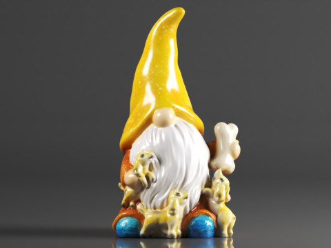 FLJZCZM Garden Gnome Statue 3D Print Model