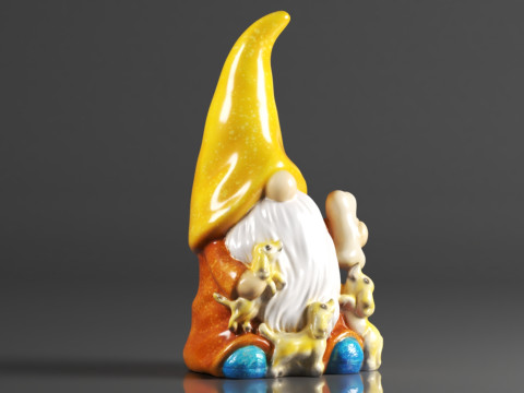 FLJZCZM Garden Gnome Statue 3D Print Model