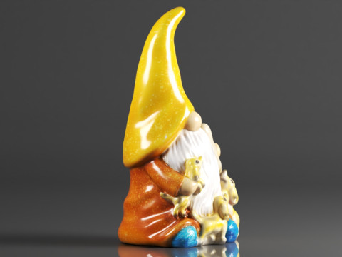 FLJZCZM Garden Gnome Statue 3D Print Model