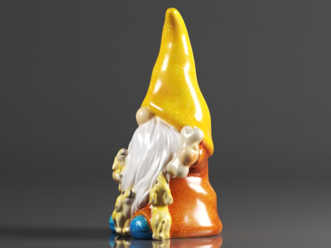 FLJZCZM Garden Gnome Statue 3D Print Model