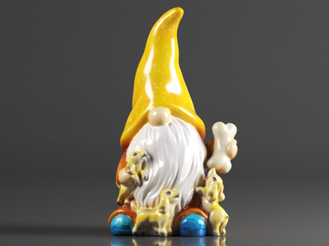 FLJZCZM Garden Gnome Statue 3D Print Model