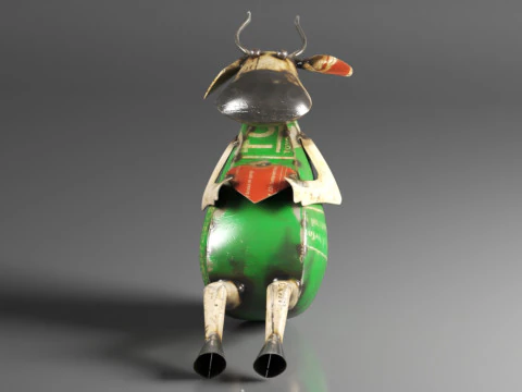 Recycled Metal Yard Art Gorgeous Cow Decor for Indoor or Outdoor 3D Print Model