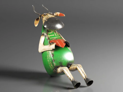 Recycled Metal Yard Art Gorgeous Cow Decor for Indoor or Outdoor 3D Print Model