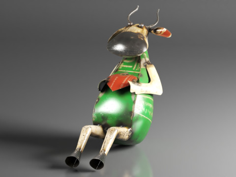 Recycled Metal Yard Art Gorgeous Cow Decor for Indoor or Outdoor 3D 프린트 모델
