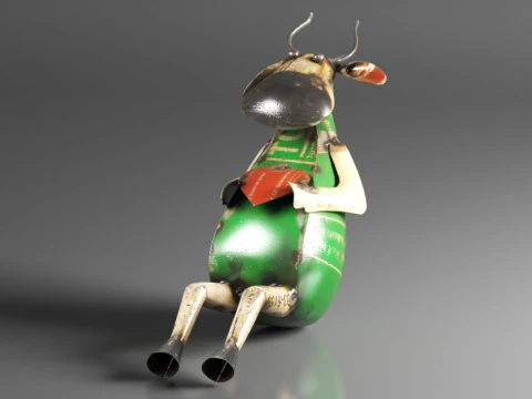 Recycled Metal Yard Art Gorgeous Cow Decor for Indoor or Outdoor 3D Print Model