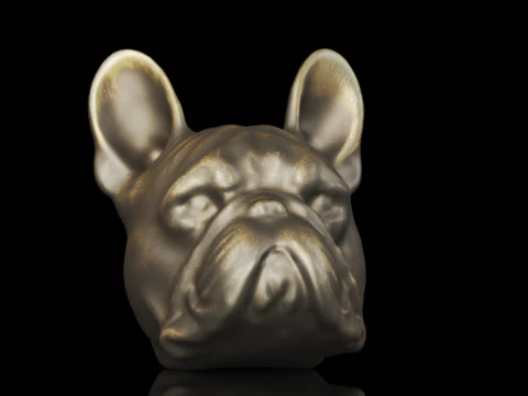 Creative Co-Op Decorative Antique Resin Dog Head Bookends 3D Print Model