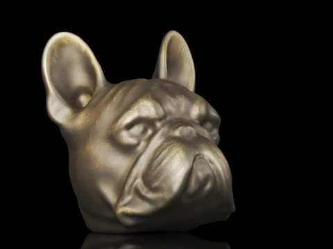 Creative Co-Op Decorative Antique Resin Dog Head Bookends 3D Print Model