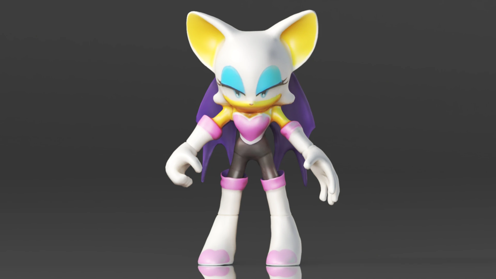 Sonic the Hedgehog Figure 3D Print Model .c4d .max .obj .3ds .fbx .stl .blend 