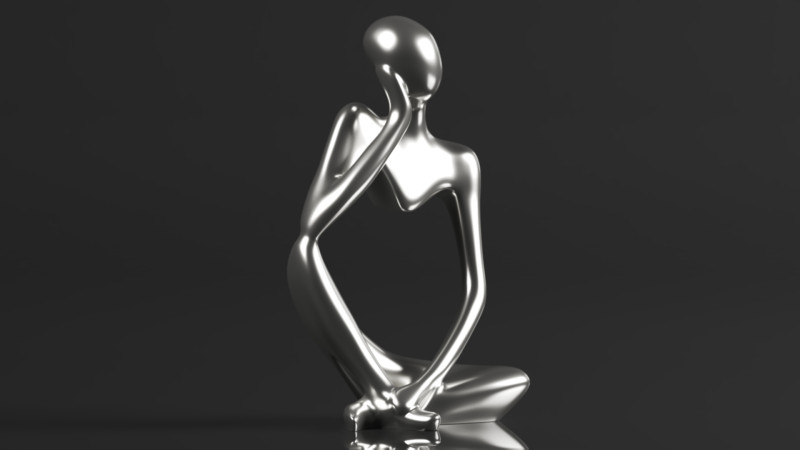 Trycooling Thinker Statue Resin Abstract Sculpture Thinker Man Statue 3D-printmodel .c4d .max .obj .3ds .fbx .stl .blend 