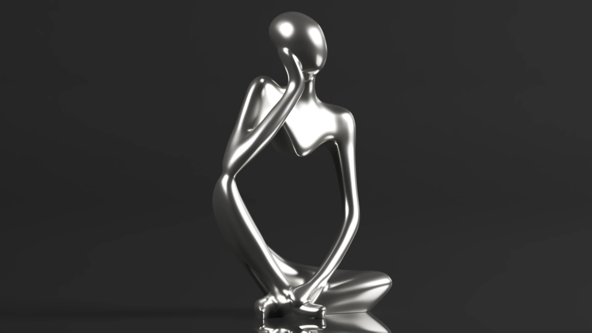 Trycooling Thinker Statue Resin Abstract Sculpture Thinker Man Statue 3D Print Model .c4d .max .obj .3ds .fbx .stl .blend 