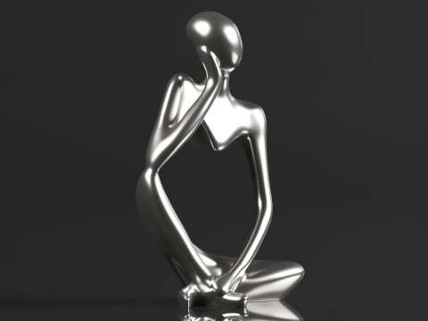Trycooling Thinker Statue Resin Abstract Sculpture Thinker Man Statue 3D-printmodel